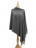 Cashmere Feeling Shawl w/ Openable Button Details